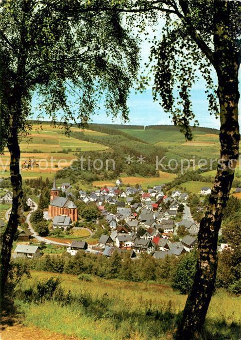 Zueschen Sauerland Panorama Kirche