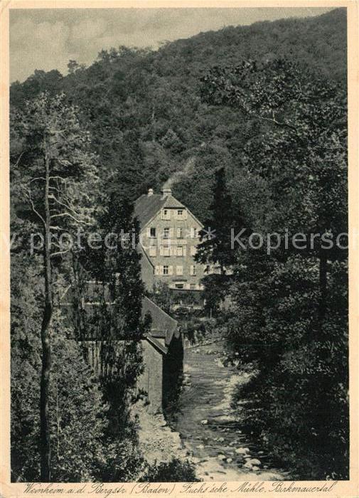 Weinheim Bergstrasse Fuchssche Mühle Birkenauertal