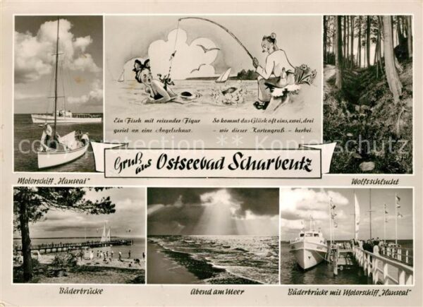 Scharbeutz Ostseebad Wolfsschlucht Bäderbrücke Motorschiff H