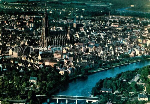 Ulm Donau Fliegeraufnahme