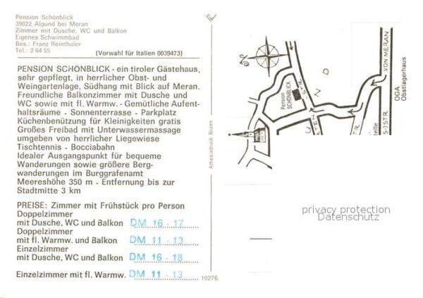Algund Merano Pension Schönblick – Bild 2