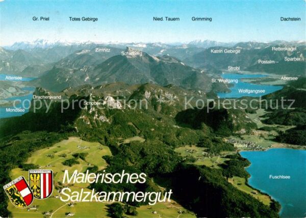 Schafberg Salzkammergut Fliegeraufnahme Fuschlsee Wolfgangsee G