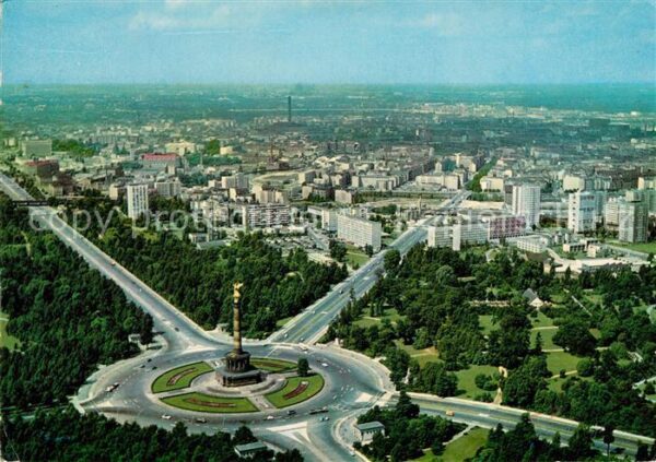 Tiergarten Berlin Fliegeraufnahme Siegessäule Hansavierte