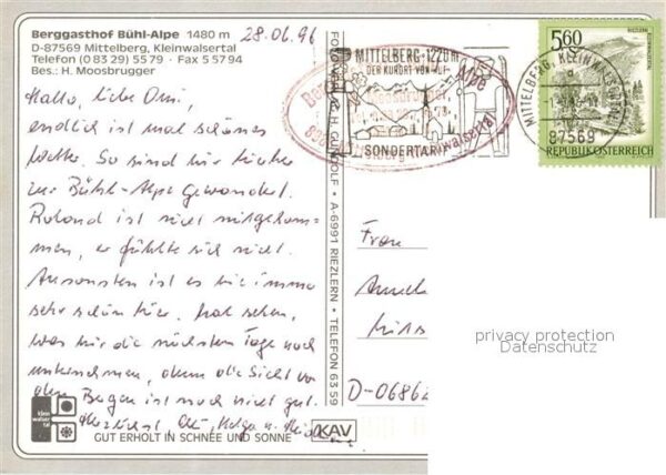 Mittelberg Kleinwalsertal Berggasthof Bühl Alpe Details Fliegerau – Bild 2
