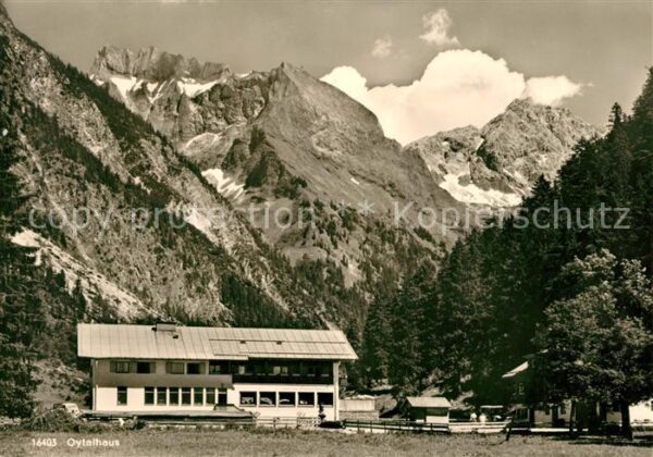 Oberstdorf Oytalhaus mit Schneck und Gr Wilde