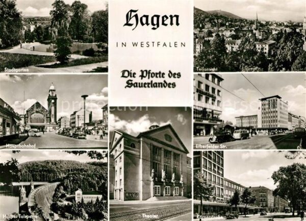 Hagen Westfalen Stadtgarten Hauptbahnhof Hasper Talsper