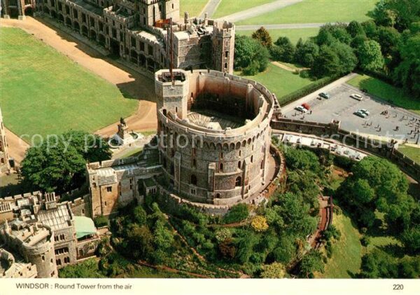 Windsor Castle Round Tower from the air