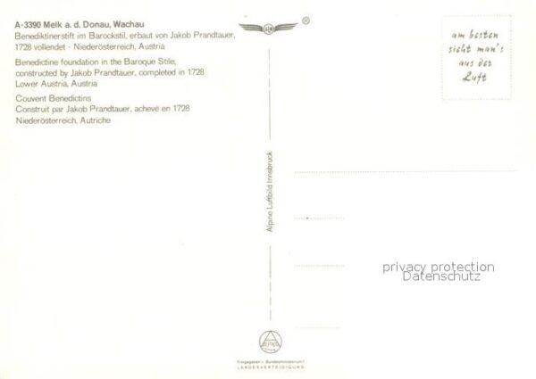 Melk Donau Fliegeraufnahme mit Benediktinerstift – Bild 2