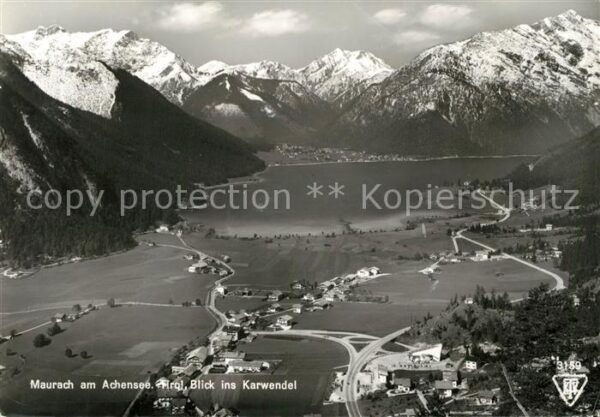 Maurach Achensee Fliegeraufnahme mit Karwendel