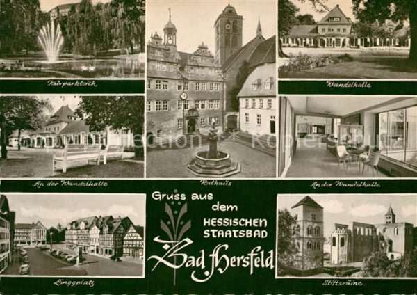Bad Hersfeld Kurparkteich Wandelhalle Rathaus Linggp