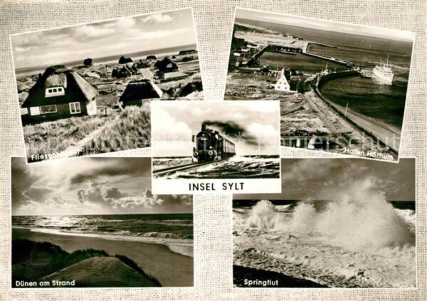 Insel Sylt Friesenhäuser Inselbahn Hafen Hörnum Dü