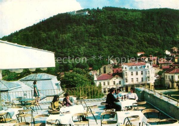 Kjustendil Hotelterrasse des Hotels Pautalija
