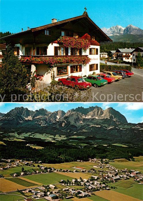 Oberndorf Tirol Pension Alpenrose Fliegeraufnahme