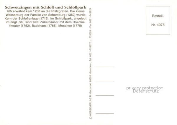 Schwetzingen Schloss mit Schlosspark Fliegeraufnahme – Bild 2