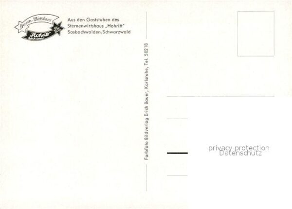 Sasbachwalden Aus den Gaststuben des Sternenwirtshaus – Bild 2