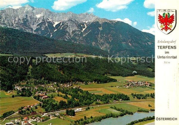 Terfens Fliegeraufnahme mit Karwendelgebirge