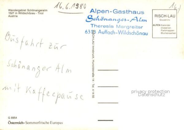 Wildschoenau Tirol Alpengasthaus Schönanger Alm – Bild 2