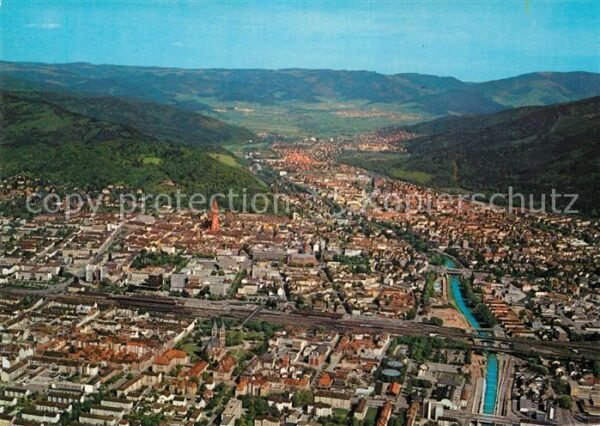Freiburg Breisgau Fliegeraufnahme Dreisam Münster