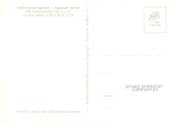 Sasbachwalden Familienerholungsheim Tagescafe Hohritt – Bild 2