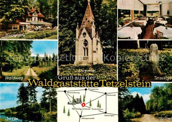 Koenigslutter Elm Waldgaststätte Tetzelstein Ehrenmal Elm