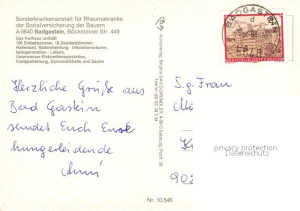 Bad Gastein Sonderkrankenanstalt für Rheumakranke – Bild 2