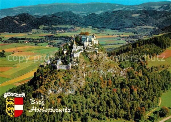 Hochosterwitz Burg Fliegeraufnahme Saualpe