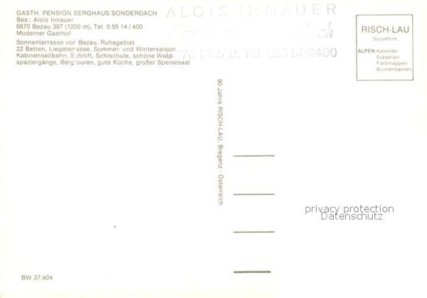 Bezau Vorarlberg Gasthaus Pension Berghaus Sonderdach – Bild 2