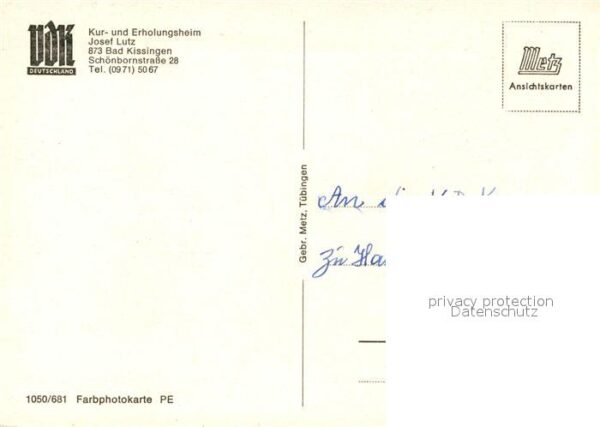 Bad Kissingen Kur Erholungsheim Josef Lutz – Bild 2