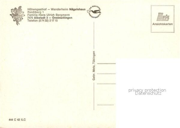 Raichberg Onstmettingen Nägelehaus Höhengasthaus Aussichtsturm – Bild 2