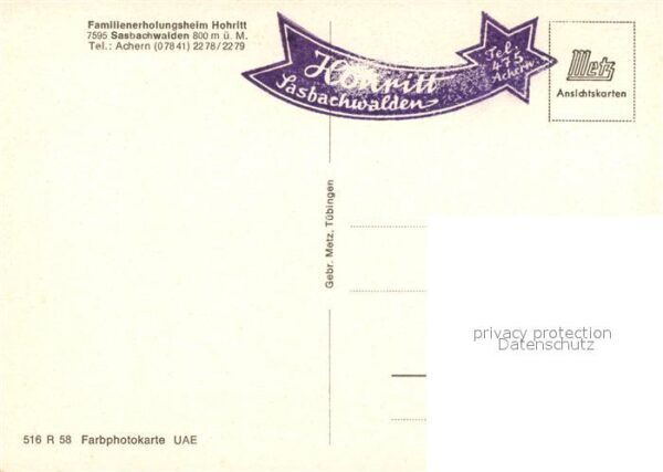 Sasbachwalden Familienerholungsheim Hohritt – Bild 2