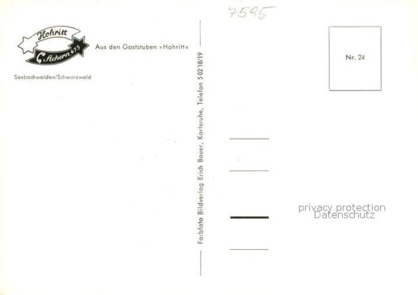 Sasbachwalden Sternenwirtshaus Hohritt Gaststube – Bild 2