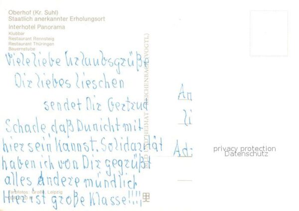 Oberhof Thueringen Interhotel Panorama Klubbar Restaurant – Bild 2