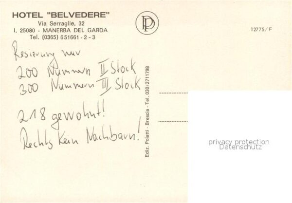 Manerba del Garda Hotel Belvedere Panoramakarte – Bild 2