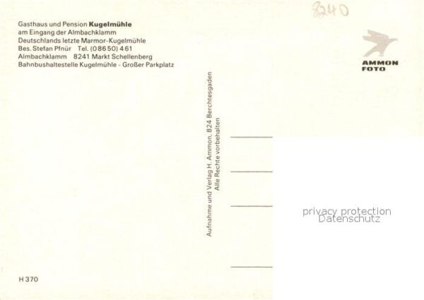 Markt Schellenberg Gasthaus Pension Kugelmühle Eingang Alm – Bild 2