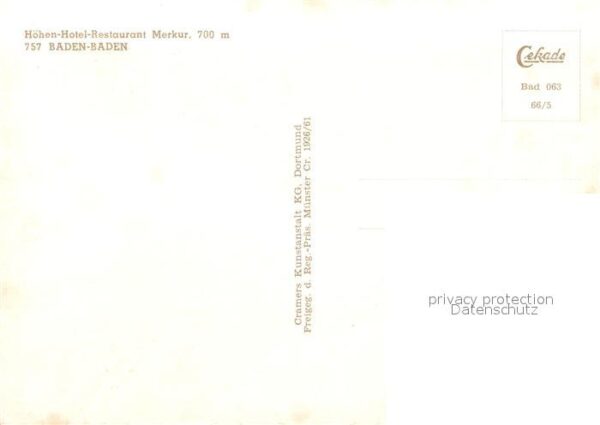 Baden-Baden Restaurant Merkur Fliegeraufnahme – Bild 2