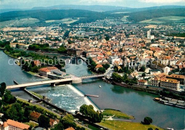 Hameln Weser Fliegeraufnahme Brücke