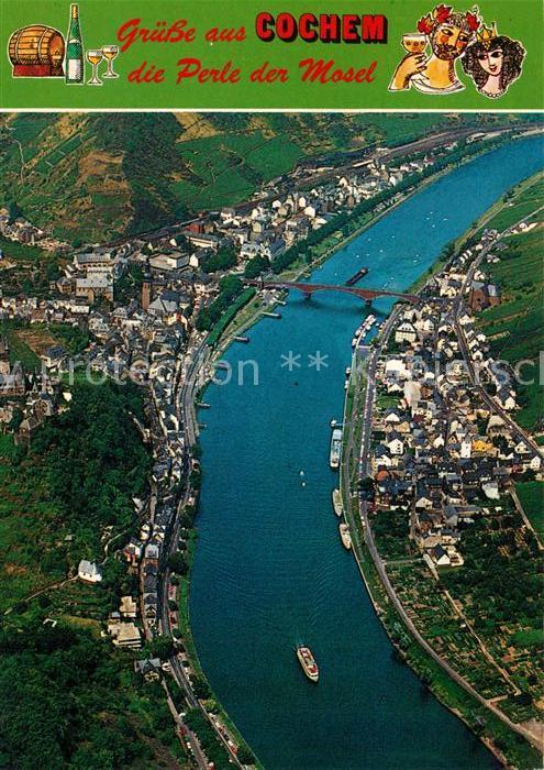 Cochem Mosel Fliegeraufnahme Brücke