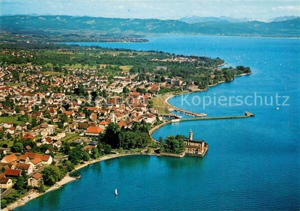 Langenargen Bodensee Fliegeraufnahme Vorarlberger Hochgebirg
