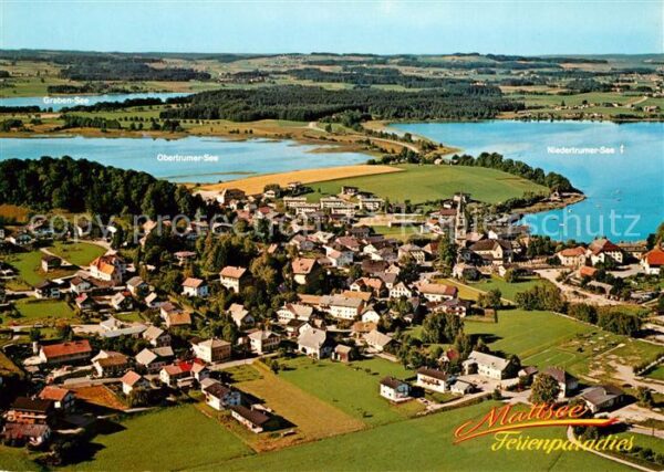 Mattsee Salzburg Fliegeraufnahme Obertrumer- Niedertrume