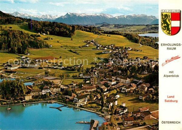 Mattsee Salzburg Fliegeraufnahme Ober- Niedertrumersee