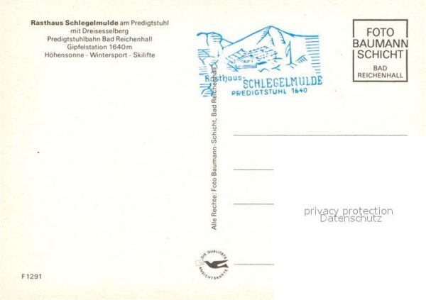 Bad Reichenhall Rasthaus Schlegelmulde Predigtstuhl – Bild 2