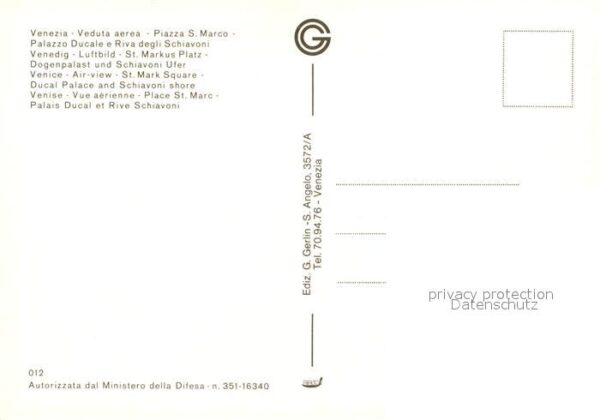 Venezia Venedig Fliegeraufnahme Piazza S. Marco Palazzo – Bild 2