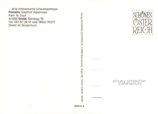 Strobl Postalm Gasthof Alpenrose – Bild 2