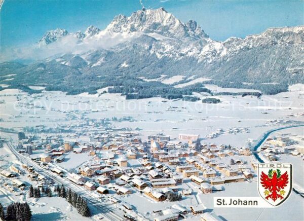St Johann Tirol Fliegeraufnahme Kaisergebirge