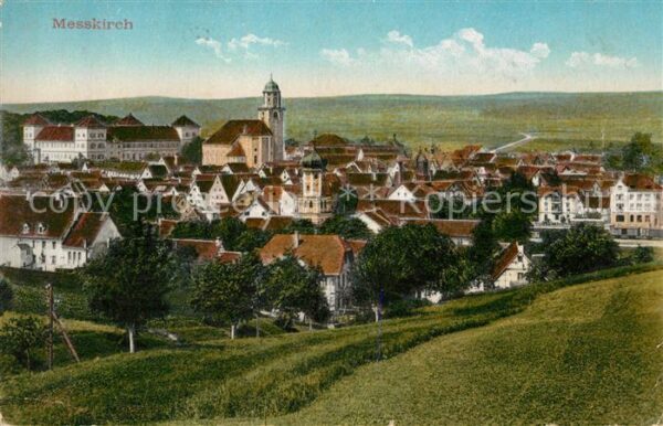 Messkirch Ortsansicht mit Kirche