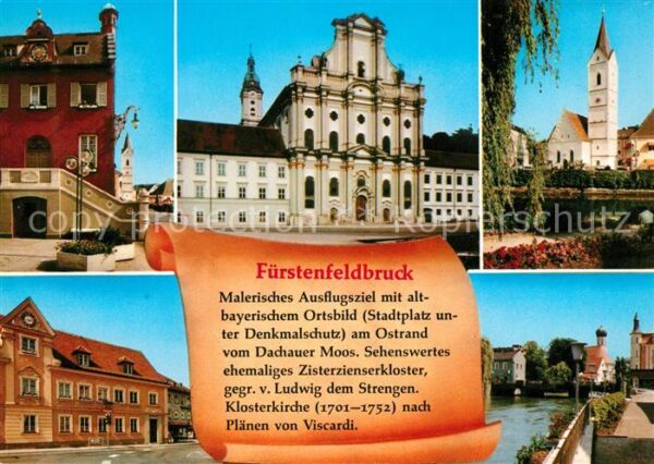 Fuerstenfeldbruck Gebäude Kloster Kirche Partie an der Am