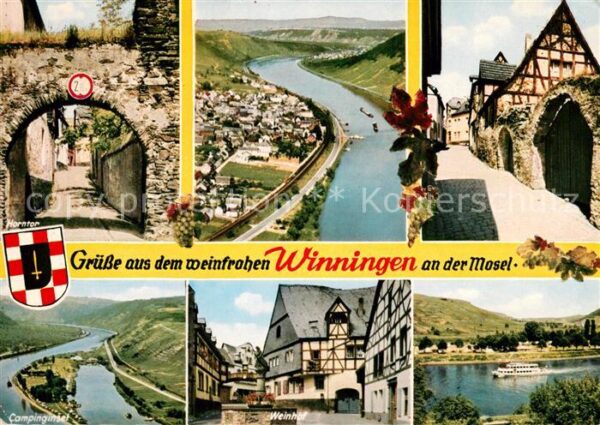 Winningen Mosel Horntor Altstadt Panorama Moseltal Camp