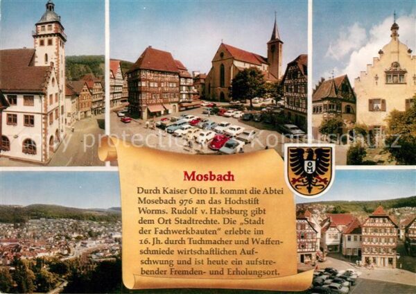 Mosbach Baden Teilansichten Altstadt Fachwerkhäuser C
