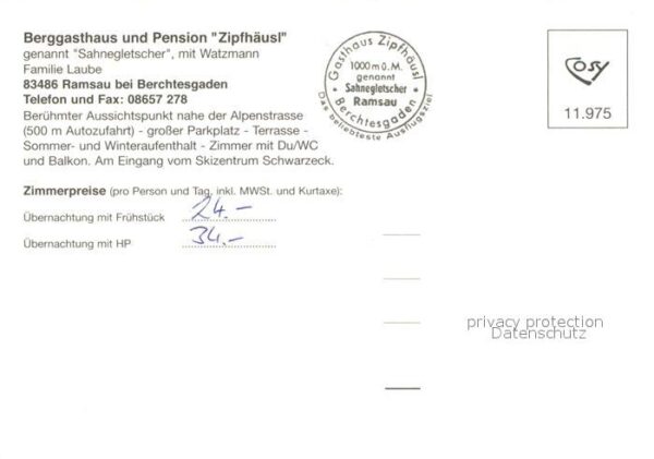 Ramsau Berchtesgaden Berggasthof Pension Zipfhäusl genannt S – Bild 2