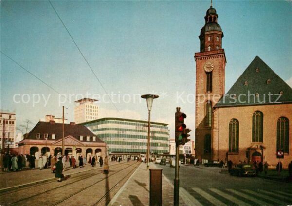 Frankfurt Main Hauptwache Katharinenkirche und Fernmel